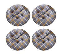 Aliuciku Lot de 4 Coussins Rembourrés, Epais Doux Coussin de Siège Ronds pour Chaise de Jardin Salle à Manger Chaise de Bureau(B-17,40x40cm)