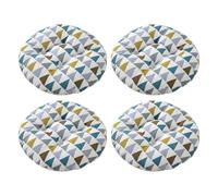 Aliuciku Lot de 4 Coussins Rembourrés, Epais Doux Coussin de Siège Ronds pour Chaise de Jardin Salle à Manger Chaise de Bureau(B-15,45x45cm)