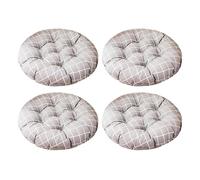 Aliuciku Lot de 4 Coussins Rembourrés, Epais Doux Coussin de Siège Ronds pour Chaise de Jardin Salle à Manger Chaise de Bureau(B-3,45x45cm)