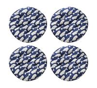 Aliuciku Lot de 4 Coussins Rembourrés, Epais Doux Coussin de Siège Ronds pour Chaise de Jardin Salle à Manger Chaise de Bureau(B-1,30x30cm)