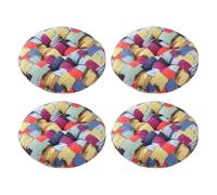 Aliuciku Lot de 4 Coussins Rembourrés, Epais Doux Coussin de Siège Ronds pour Chaise de Jardin Salle à Manger Chaise de Bureau(B-13,40x40cm)