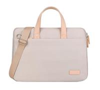 Aliuciku Sacoche pour Ordinateur Portable - Sac À Main 14" avec Bandoulière - Porte Documents (Beige)