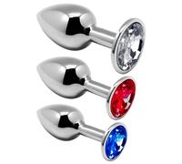 Alive Anal Pleasure - plug anal en métal - set de 3 - argent