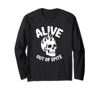 Alive Out of Spite - Humour Noir Gothique Manche Longue