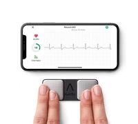 AliveCor KardiaMobile 1L Moniteur ECG connecté, Distribué par OMRON | Appareil pour électrocardiogramme (ECG) portable - Détectez la fibrillation auriculaire en seulement 30 seconde