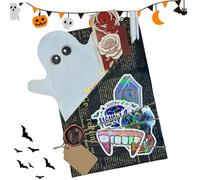 Aliver Date avec un livre Mystery Witch Ghost, Ghost Theme Halloween for Book Lovers Surprise Novel Reading Fun Home Decoration Party Foft (Style 2)