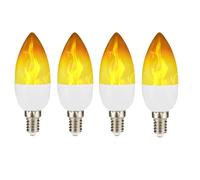 ALIVIM 4 Pièces E14 110V 220V LED Ampoule Flamme Party Lampe À Effet De Flamme Simulation De Feu Lampe Décorative De Jardin Lampe Vacillante