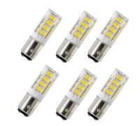 ALIVIM 6 Pièces BA15D 110V 220V 3W 2835SMD Ampoule LED Lampe À Double Contact Base À Baïonnette Éclairage Domestique Halogène Non Dimmable,Warm white