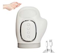 Alivura Therapeutic Glove, Hand Massager with Heat and Compression, with Kneading Rollers, 3 Massage Modes, 4 Temperature Settings & 5 Intensity Levels (White)