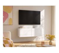 Alix - meuble tv modulable 100 cm - 2 portes - Blanc