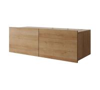 Alix - meuble tv modulable 100 cm - 2 portes - Effet chêne