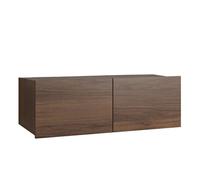 Alix - meuble tv modulable 100 cm - 2 portes - Effet noyer