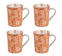ALIYA Coffret Mugs Grès Orange TABLE PASSION 30cl - Les 4 SC
