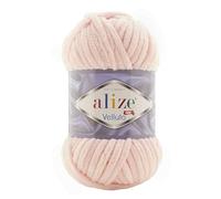 Alize 5 x 100 g de laine Velluto 500 g de fil chenille super Bulky, doux et moelleux 100 g, pour coussin, couverture de bébé, etc. (poudre 340)