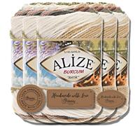 Alize 5x 100g Burcum Batik Laine Premium Turque 100% Acrylique Fils À Tricoter À La Main | fils à tricoter | Fil | Yarn Baby Laine Gradient Baby pour vêtements à tricoter au crochet (1893)
