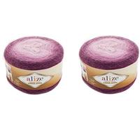 Alize 7244 Pelote de laine à tricoter turque 20 % laine et 80 % acrylique Angora Gold ombré batik 2skn 300 g 1805 m