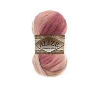Alize Angora Gold Batik Lot de 4 pelotes de fil à tricoter 20 % laine, 80 % acrylique, 400 g, dégradé de couleur (5652)