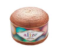 Alize Diva - Fil à tricoter à la main - 100 % microfibre acrylique - Ombre Batik - Effet soyeux - 1 skn - 250 g - 900 m (7375)