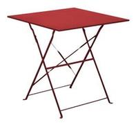 - Guéridon carré en acier 70 cm Cuba rouge