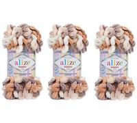 Alize Lot de 3 fils à tricoter doux 100% micropolyester 300 g 5926