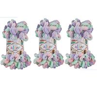 Alize Lot de 3 fils à tricoter doux 100% micropolyester 300 g 5938