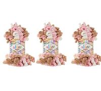 Alize Lot de 3 Pelotes de Fil Épais pour Couverture de Bébé - 300 g - 27,7 m - 100% Micropolyester - Fil Doux à Tricoter à la Main - Super Épais (6046)