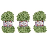 Alize Lot de 3 pelotes de laine Puffy fine pour couverture de bébé - 300 g - 48 m - 100 % micropolyester - Fil à tricoter à la main - Fil tissé très épais (485)