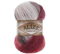 Alize Lot de 4 pelotes de fil turc à tricoter à la main 20 % laine 80 % acrylique 400 g 2408 m dégradé de couleur (1984)