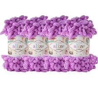 Alize Lot de 4 pelotes de laine 100 % micropolyester doux pour couverture bébé 400 g 39 m (orchidée)