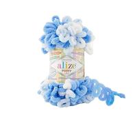 Alize Lot de 4 pelotes de laine pour couverture de bébé - 400 g - 100 % micropolyester - Fil doux à tricoter à la main (6371)