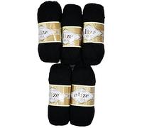 Alize Lot de 5 pelotes de laine de 100 g Diva Batik, 500 g de laine tricotée mercerisée en acrylique