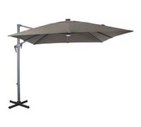Parasol déporté en aluminium 2.7 m avec leds Gris et taupe - Gris et taupe