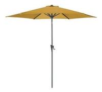 Alizé - Parasol rond aluminium avec manivelle 3m Tilt Curry Gris G