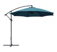 Alizé - Parasol rond déporté inclinable avec pied en croix bleu Bleu