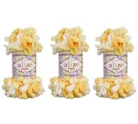 Alize Pelote de fil super épais, 3 écheveaux, 130 m, 100 % polyester, lavable en machine