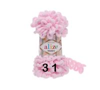 Alize Puffy, 5 boules, 31 rose bébé