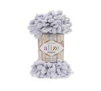 Alize Puffy Baby Big Loop Pelote de laine douce 100 % micropolyester 100 g 9 m Gris 416