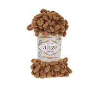 Alize Puffy Baby Fil à tricoter Big Loop Blanket 100 % micropolyester laine douce chaque pelote 100 g 9 m - 179 Camel