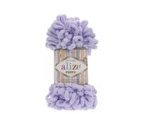 Alize Puffy Baby Grande pelote de laine pour couverture 100 % micropolyester laine douce chaque pelote 100 g 9 m - 146 Lavande