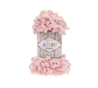 Alize Puffy Baby Grande pelote de laine pour couverture de bébé 100% micropolyester laine douce Chaque pelote 100 g 9 m - 340 Poudre