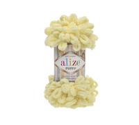 Alize Puffy Baby Grande pelote de laine pour couverture en boucle douce 100 % micropolyester 100 g 9 m - 13 Jaune clair