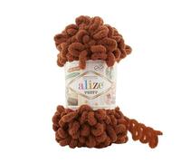 Alize Puffy Baby Grande pelote de laine pour couverture en boucle douce 100 % micropolyester 100 g 9 m - 597 Terra