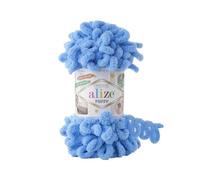 Alize Puffy Baby Grande pelote de laine pour couverture en boucle douce 100% Micropolyester 100 g 9 m - 289 Bleu