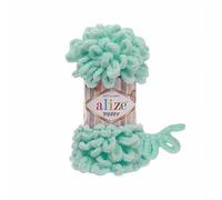 Alize Puffy Baby Grande pelote de laine pour couverture en boucle pour bébé 100 % micropolyester laine douce Chaque pelote 100 g 9 m - 19 Turquoise clair