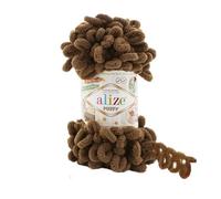 Alize Puffy Baby Grande pelote de laine pour couverture moelleuse 100 % micropolyester 100 g 9 m - 321 Moka