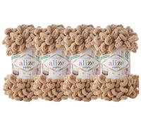4 skn/Ball Alize Puffy Baby Pelote de laine douce 100 % micropolyester 400 g 39 m (262-Beige)