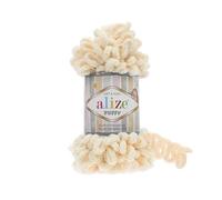 Alize Puffy Baby Pelote de laine douce 100 % micropolyester 100 g 9 m Vanille 742