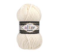 Alize Superlana Megafil Lot de 3 écheveaux de fil Superlana - 100 g - 55 m - 75 % acrylique - 25 % laine - 310 miel