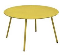 Alizé - Table basse jardin ronde en acier Rio 70 cm moutarde Moutarde G