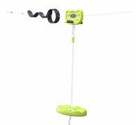 Alize - tyrolienne pour enfants de 30m avec balançoire disque, poignées antidérapantes vert TU